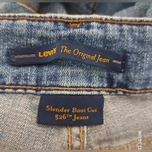 Levi's Slender Boot Cut 526 Jeans Size 16 Five Pocket Zipper Fly Stretch - Picture 4 of 6